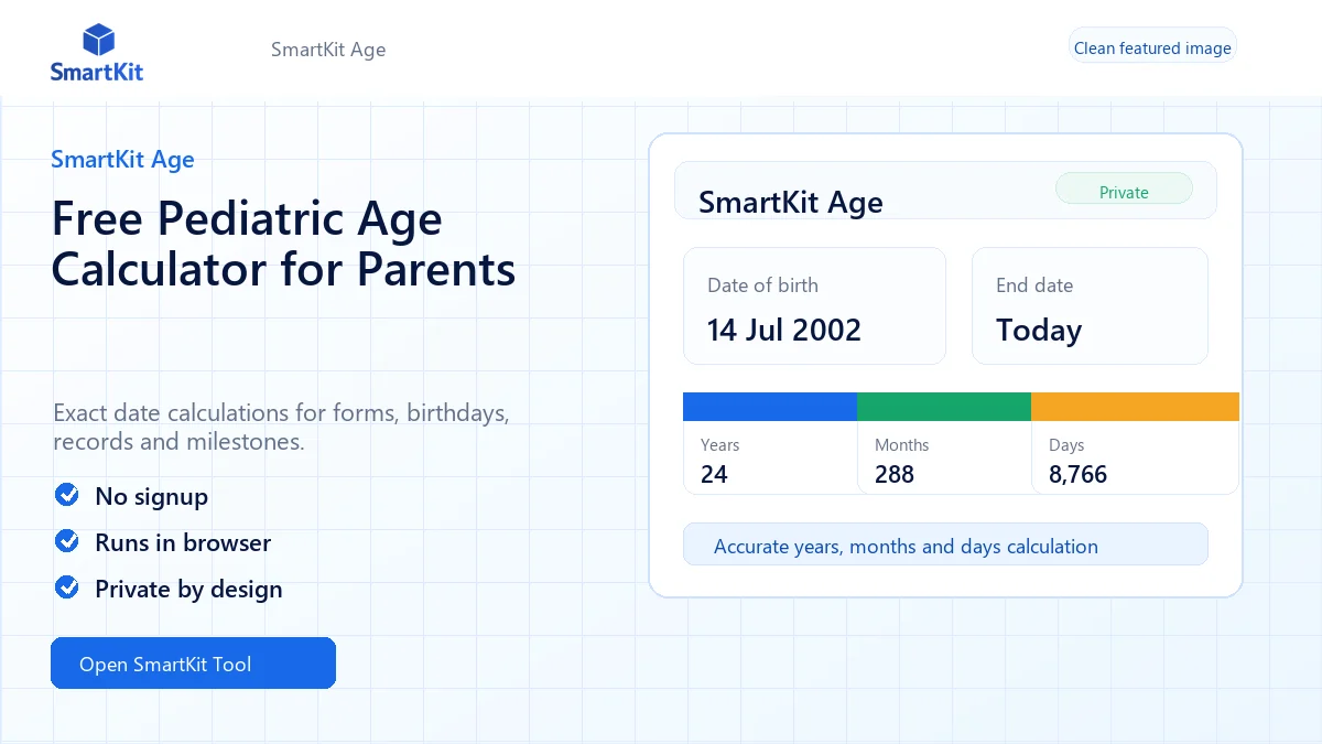 Free Pediatric Age Calculator for Parents