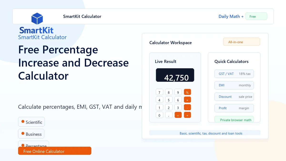 Free Percentage Increase and Decrease Calculator
