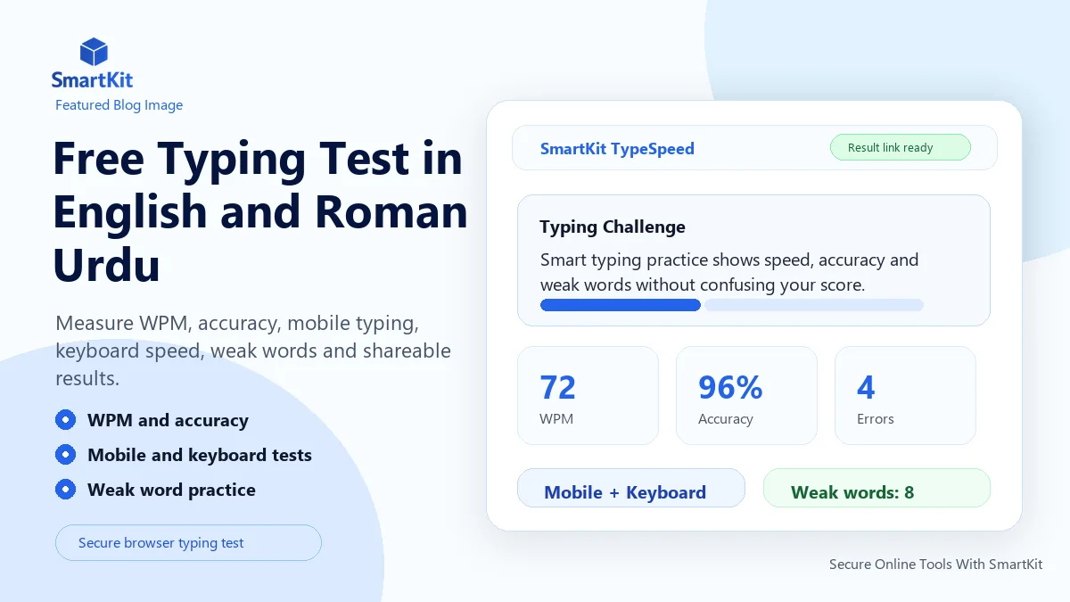 Free Typing Test in English and Roman Urdu