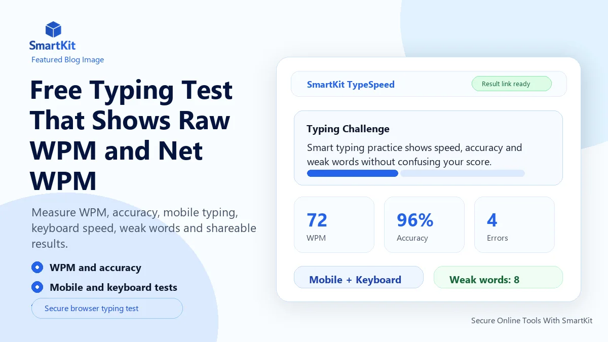 Free Typing Test That Shows Raw WPM and Net WPM