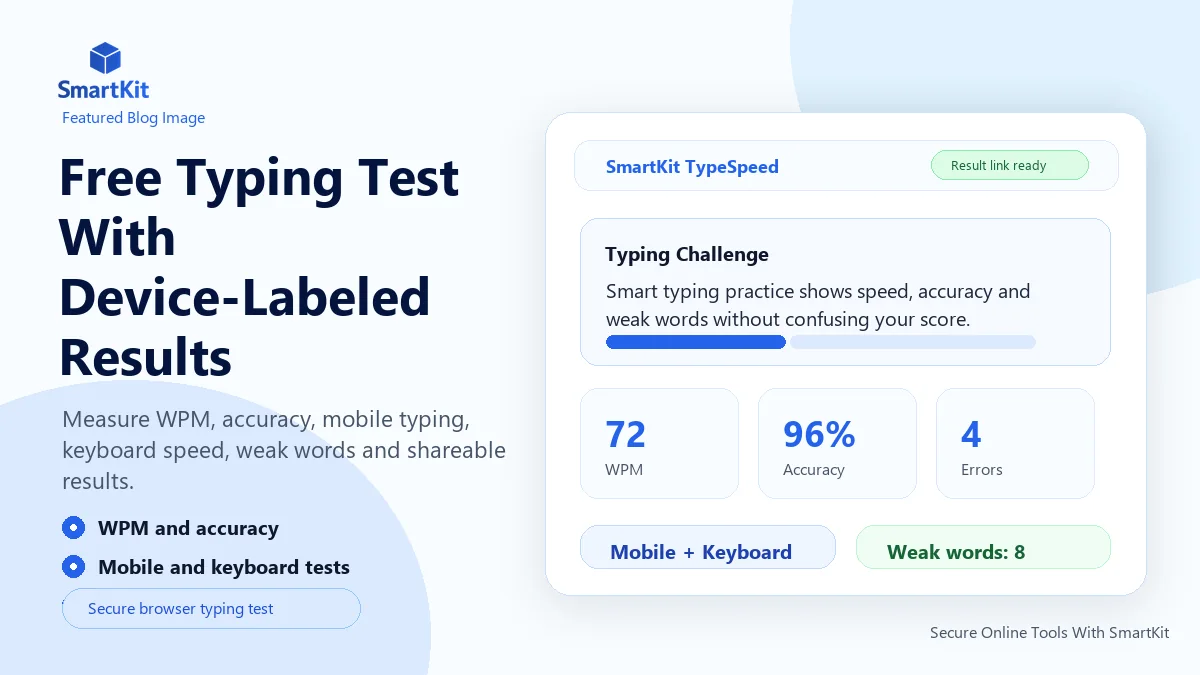 Free Typing Test With Device-Labeled Results