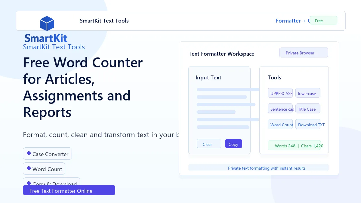 Free Word Counter for Articles, Assignments and Reports