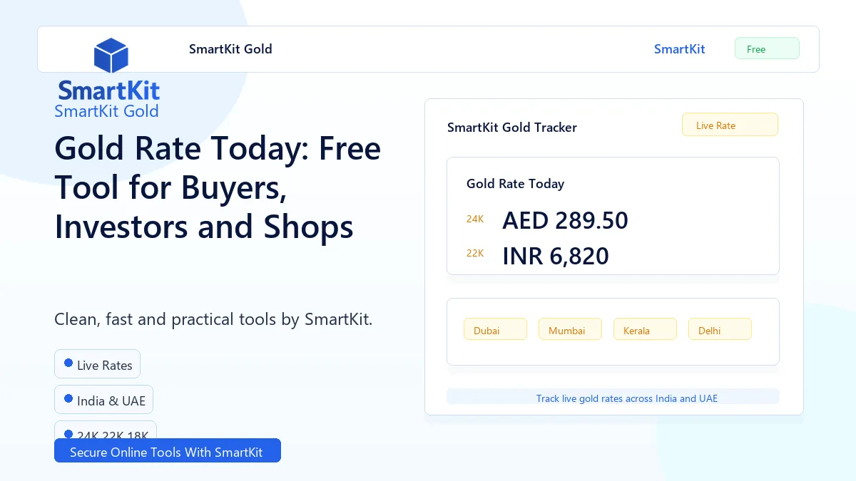 Gold Rate Today: Free Tool for Buyers, Investors and Shops