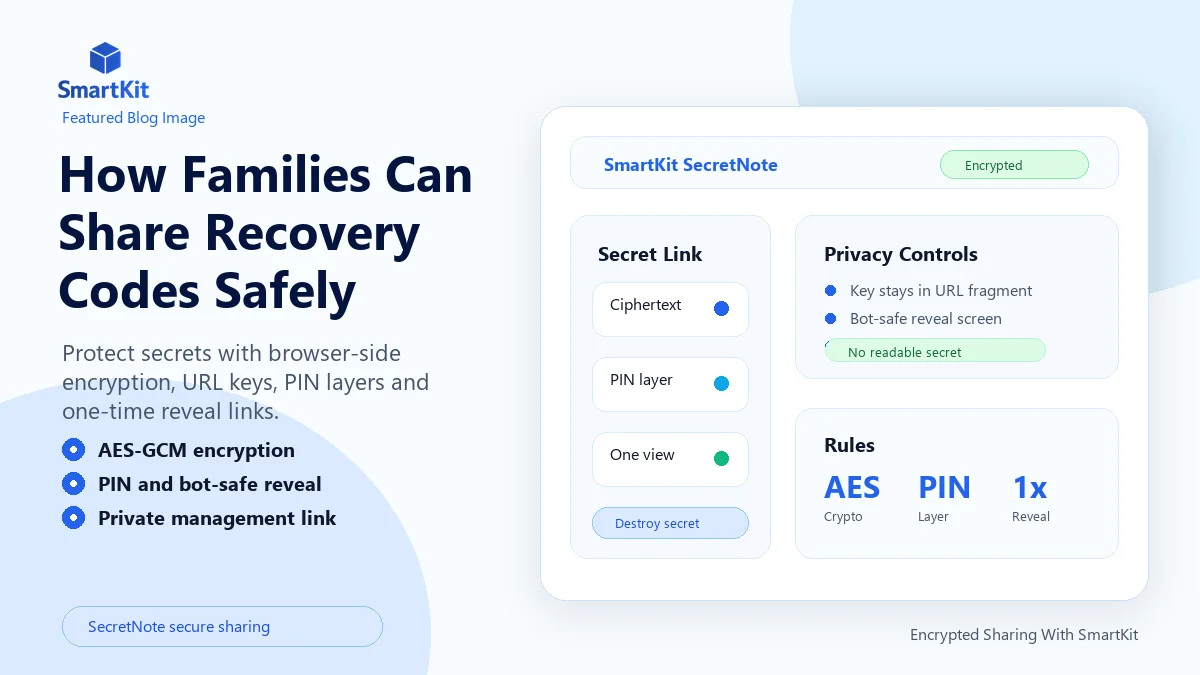 How Families Can Share Recovery Codes Safely