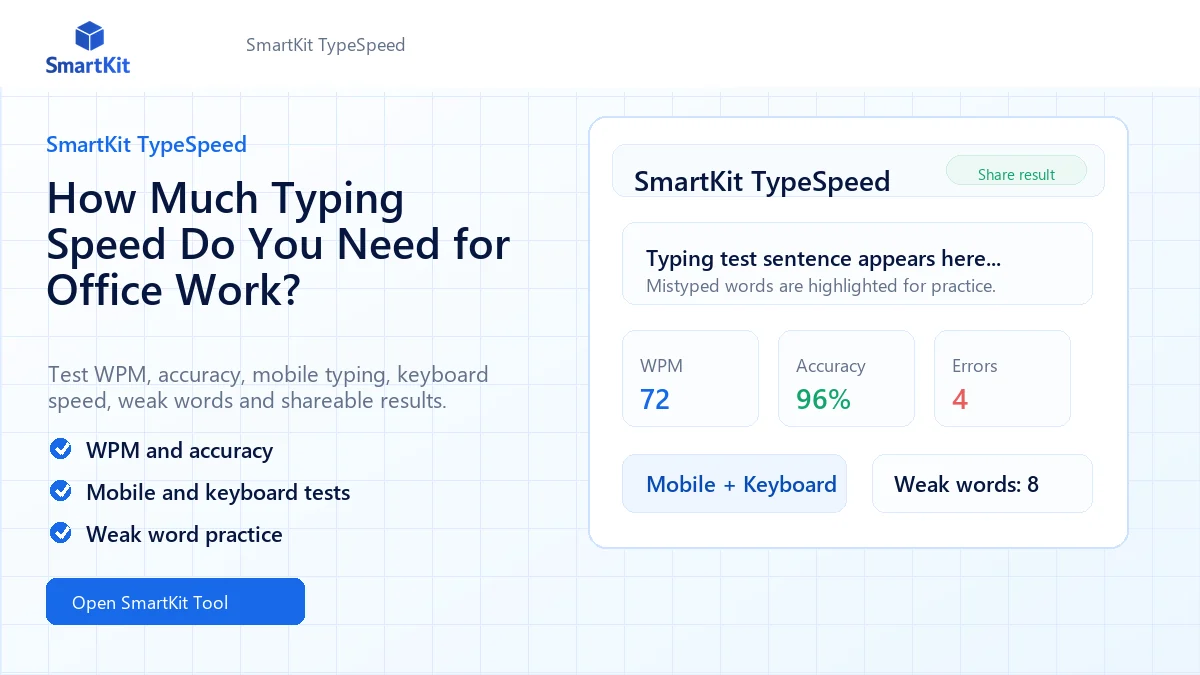 How Much Typing Speed Do You Need for Office Work?