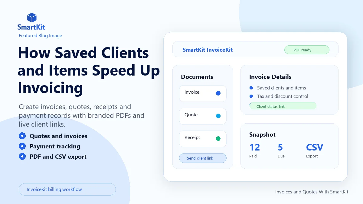 How Saved Clients and Items Speed Up Invoicing