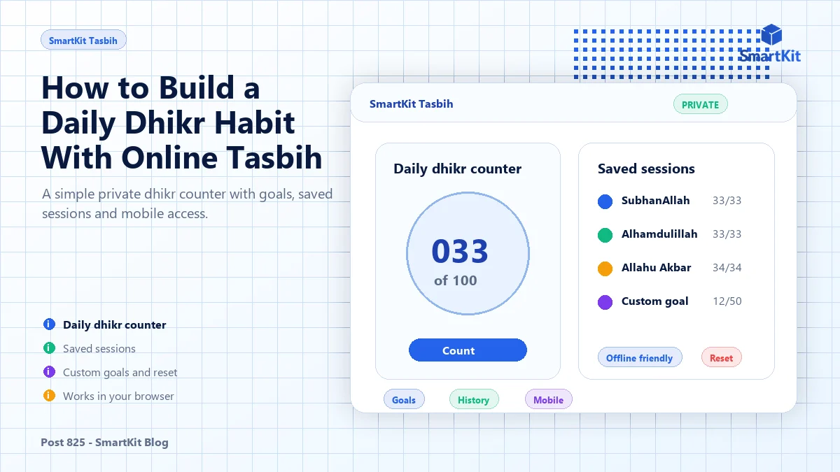 How to Build a Daily Dhikr Habit With Online Tasbih