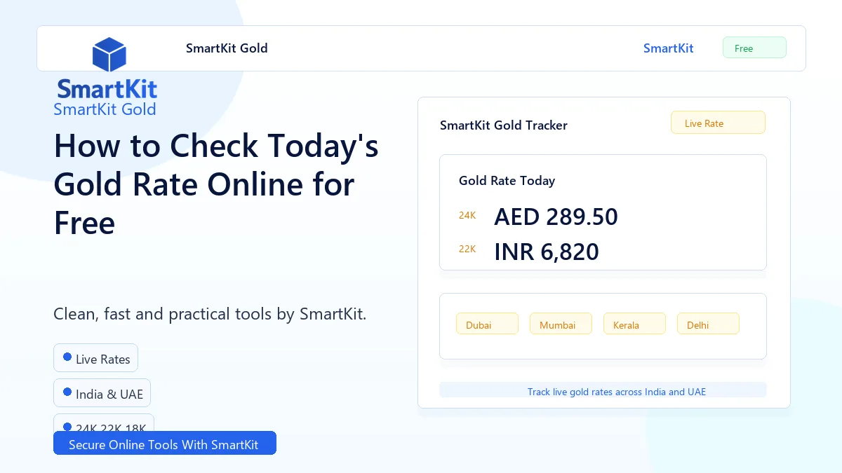 How to Check Today's Gold Rate Online for Free