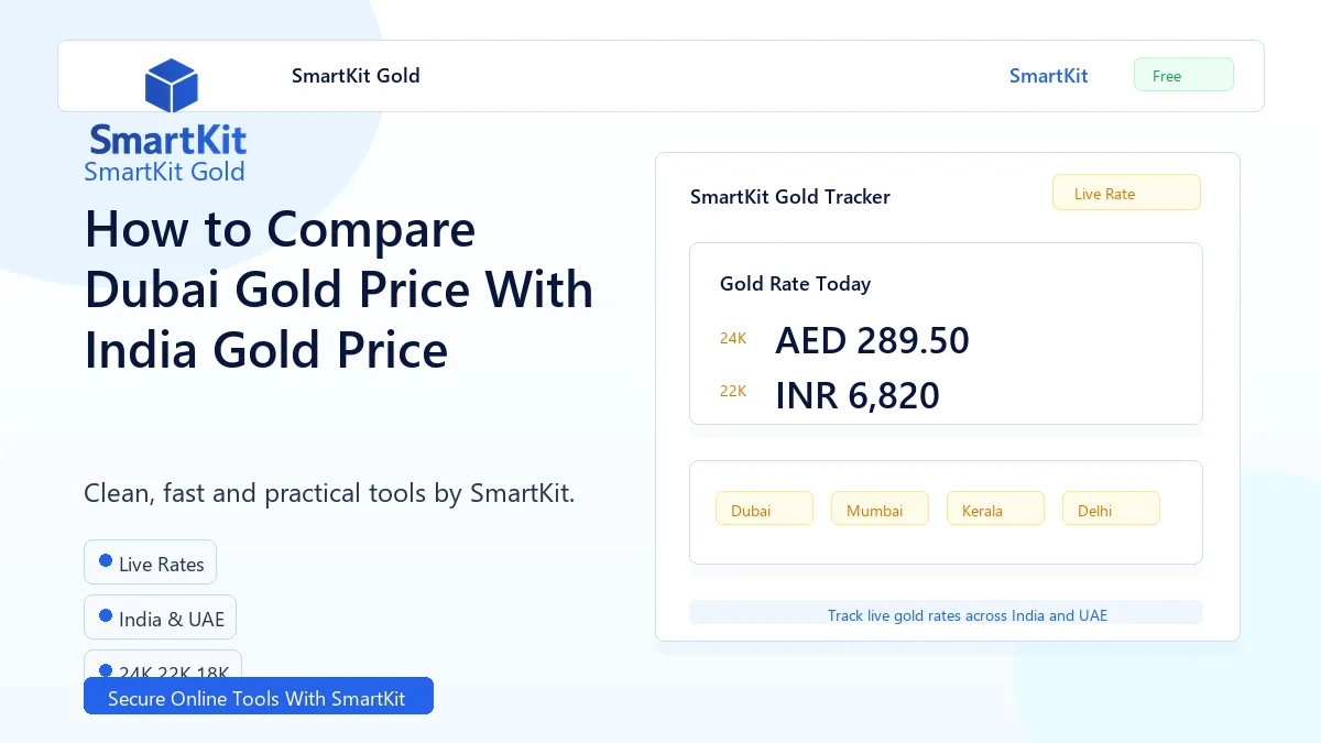 How to Compare Dubai Gold Price With India Gold Price