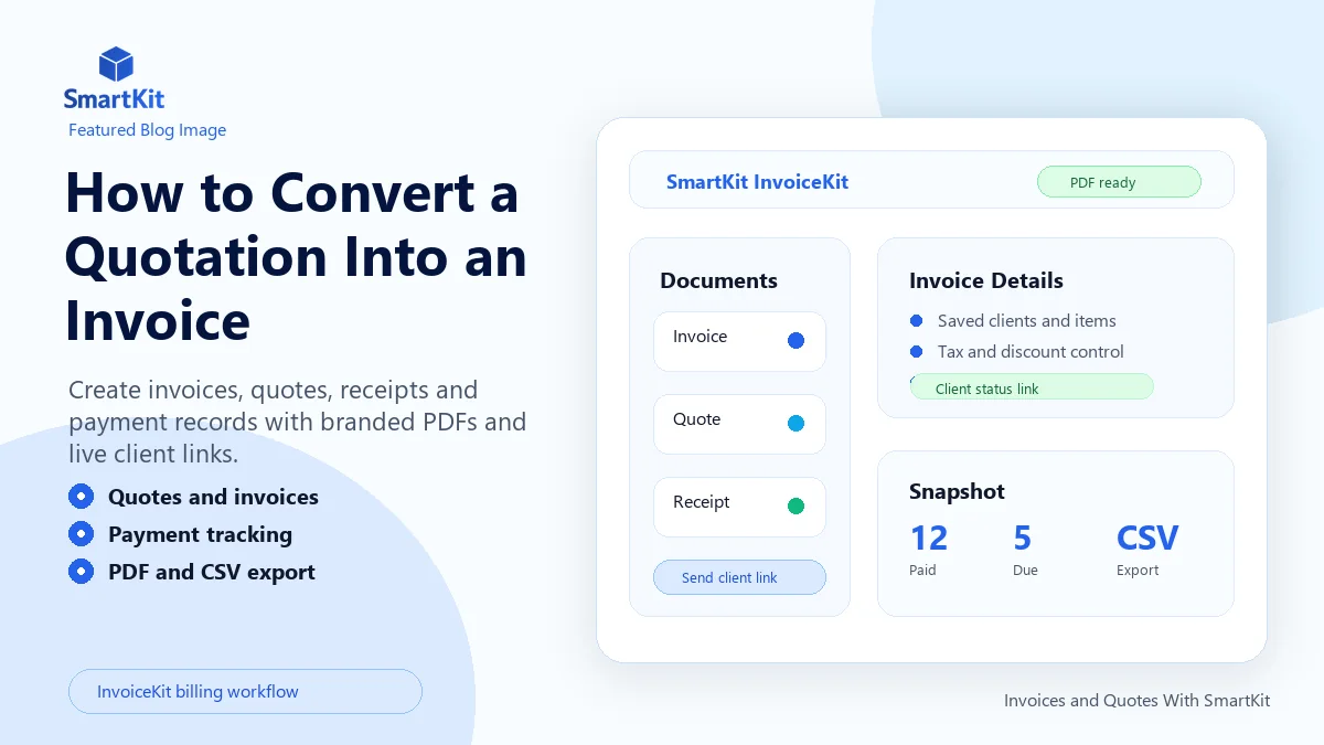 How to Convert a Quotation Into an Invoice