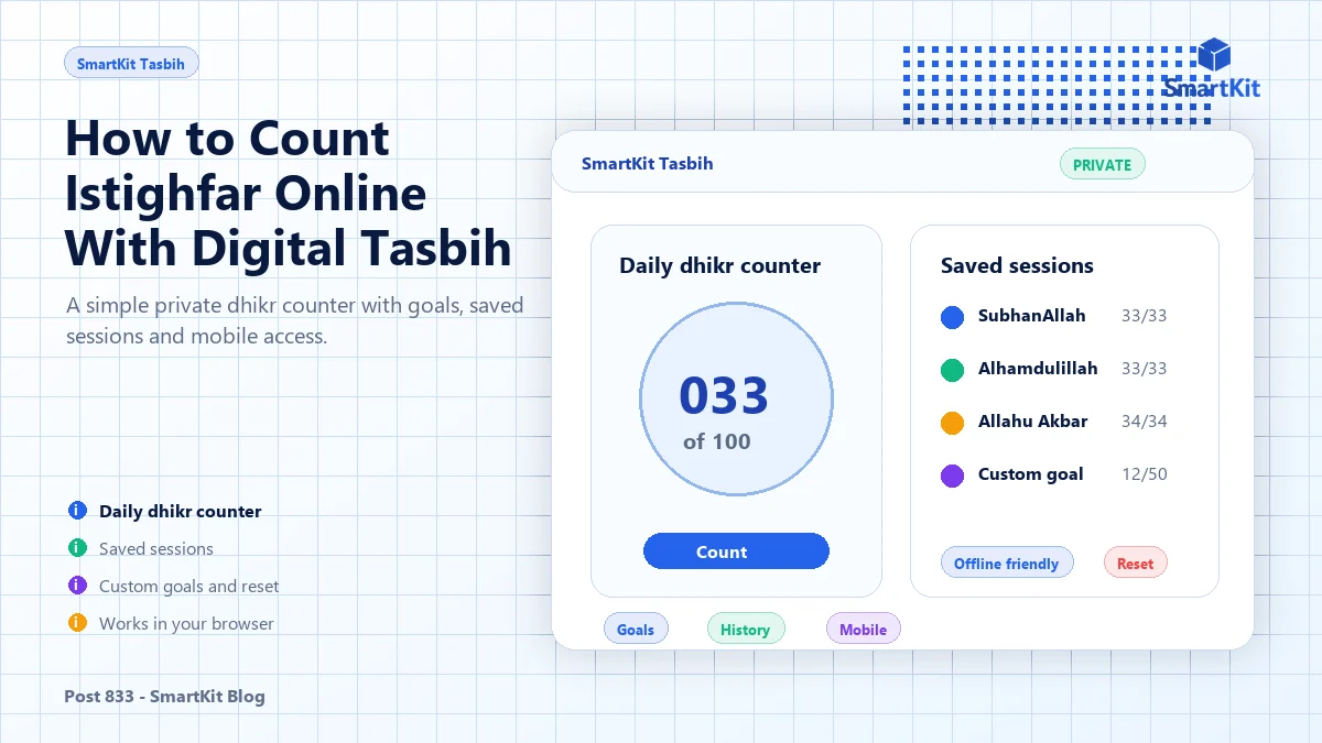 How to Count Istighfar Online With Digital Tasbih