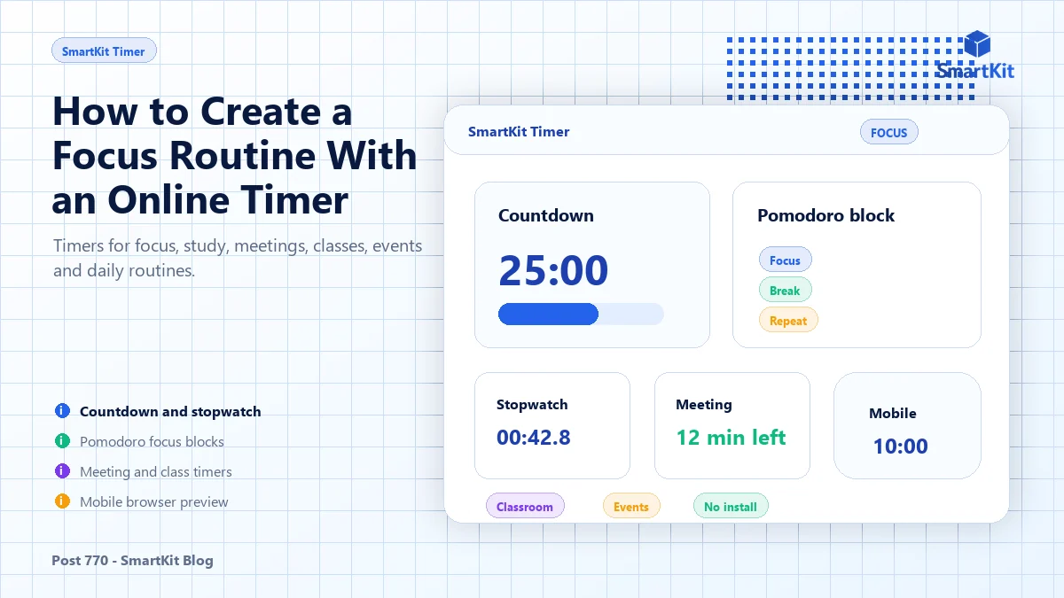 How to Create a Focus Routine With an Online Timer