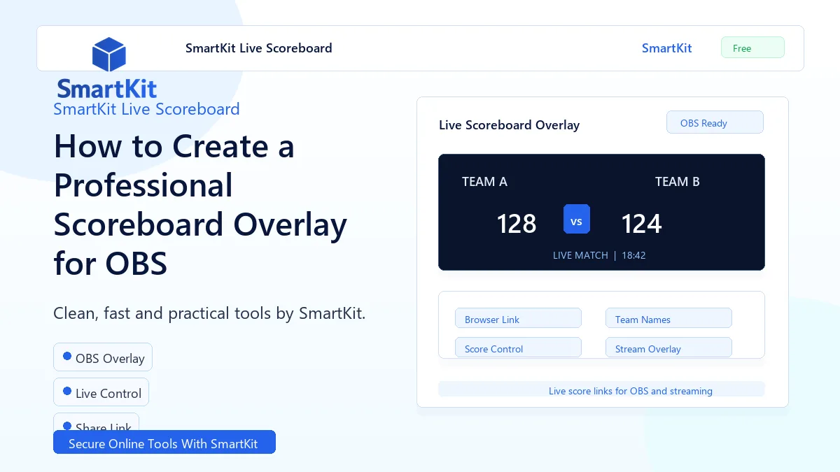 How to Create a Professional Scoreboard Overlay for OBS
