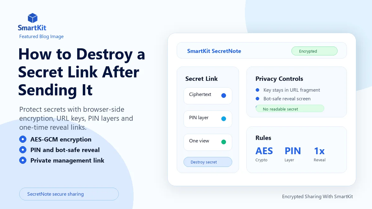 How to Destroy a Secret Link After Sending It