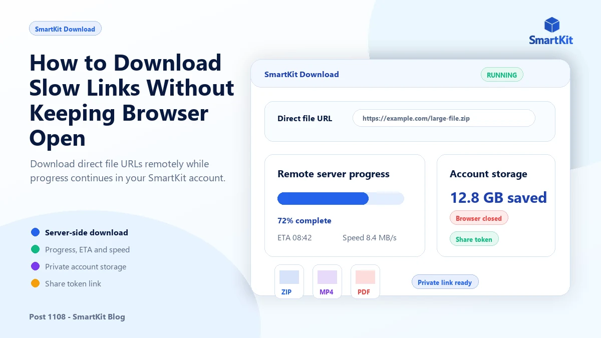 How to Download Slow Links Without Keeping Browser Open