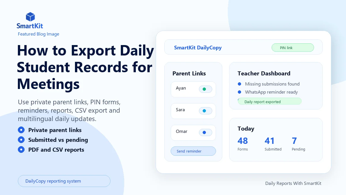 How to Export Daily Student Records for Meetings