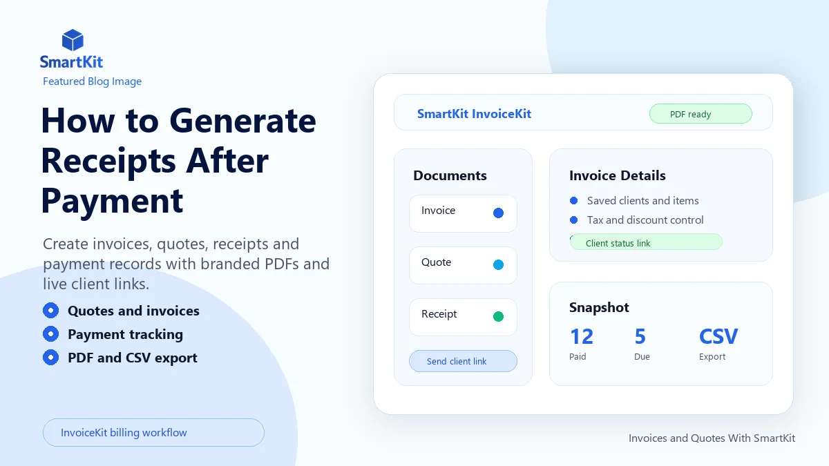 How to Generate Receipts After Payment