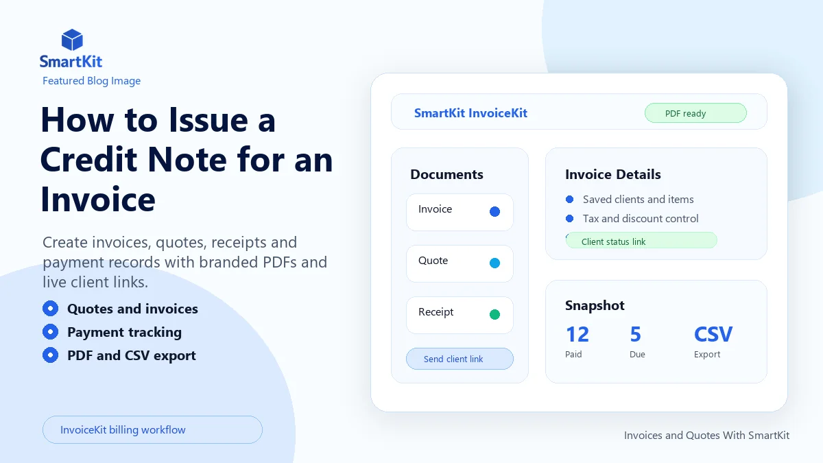 How to Issue a Credit Note for an Invoice