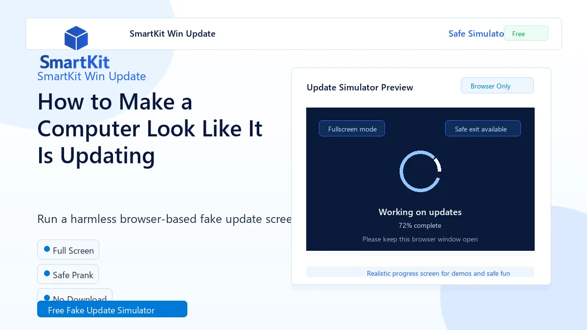 How to Make a Computer Look Like It Is Updating