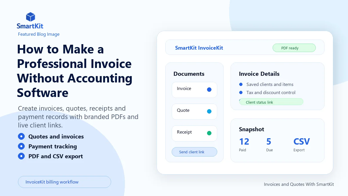 How to Make a Professional Invoice Without Accounting Software