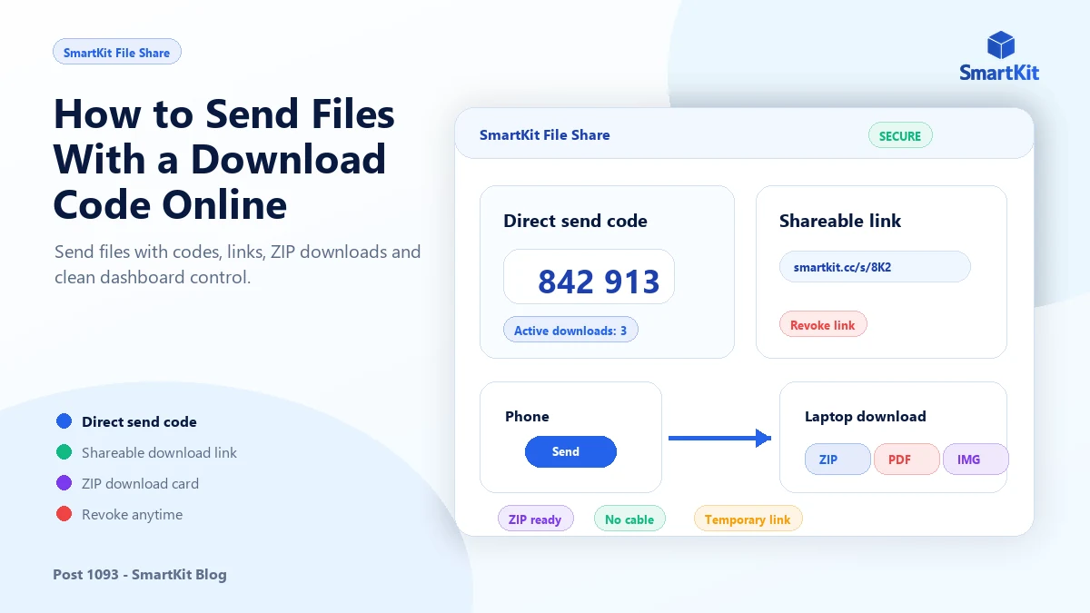 How to Send Files With a Download Code Online