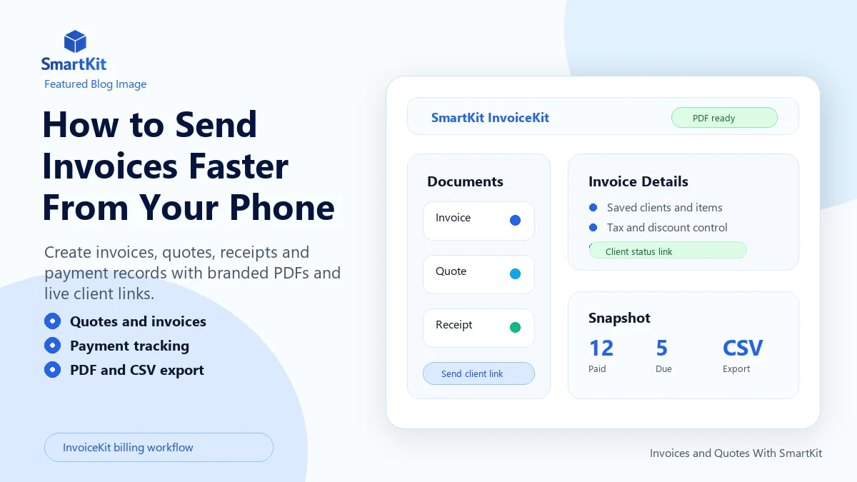 How to Send Invoices Faster From Your Phone