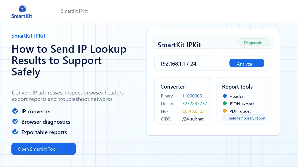 How to Send IP Lookup Results to Support Safely