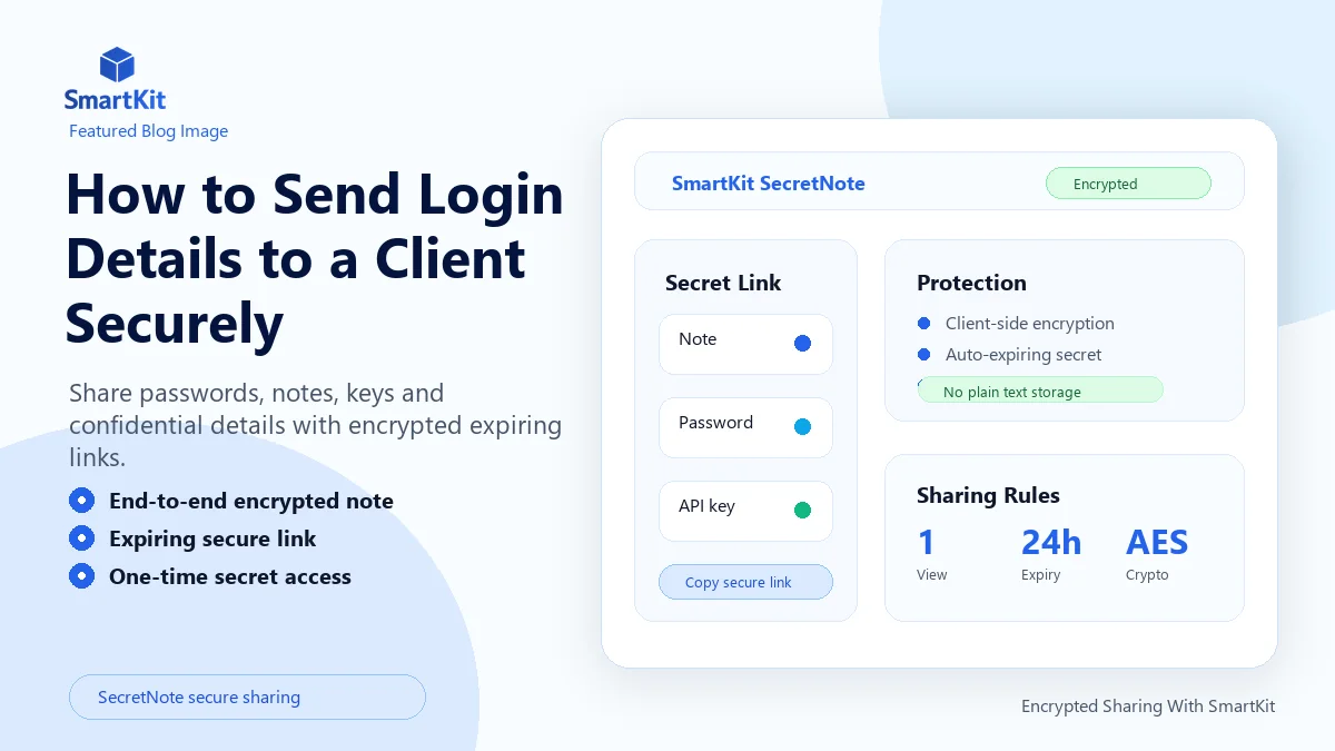 How to Send Login Details to a Client Securely