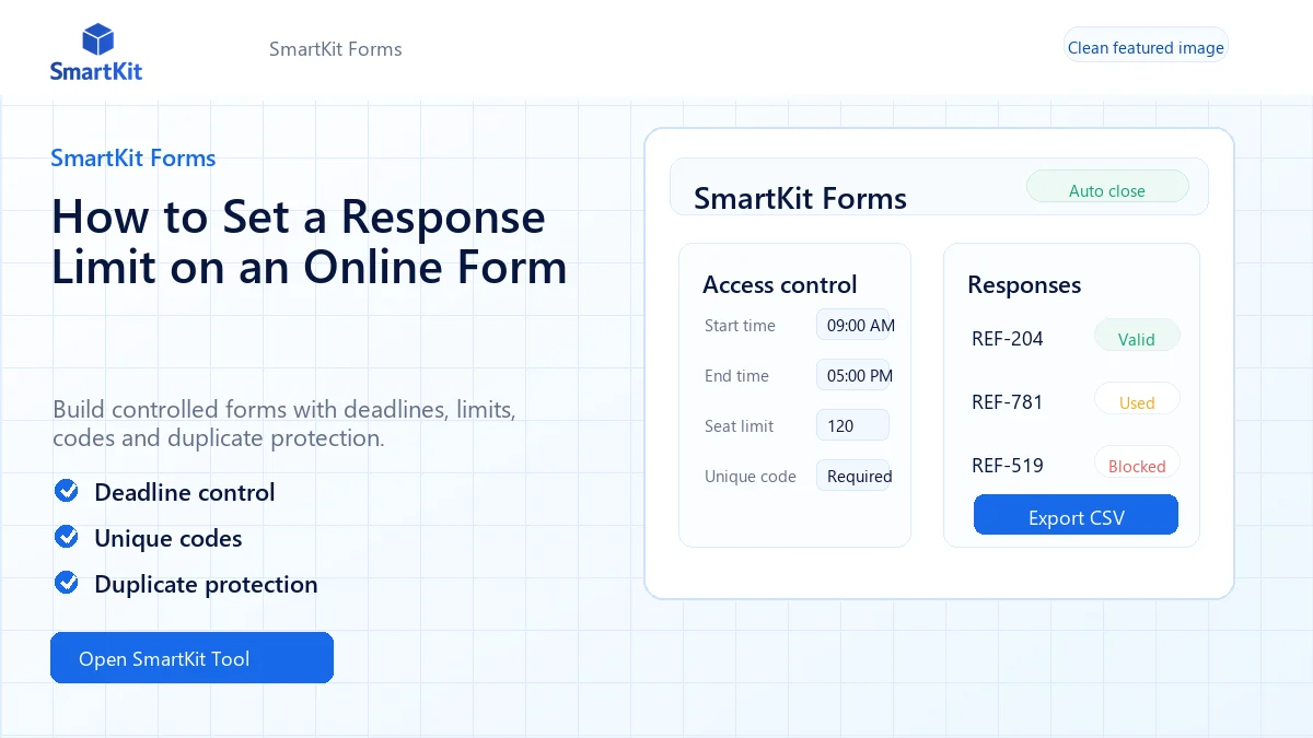 How to Set a Response Limit on an Online Form