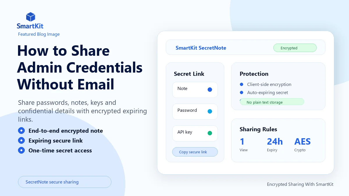 How to Share Admin Credentials Without Email