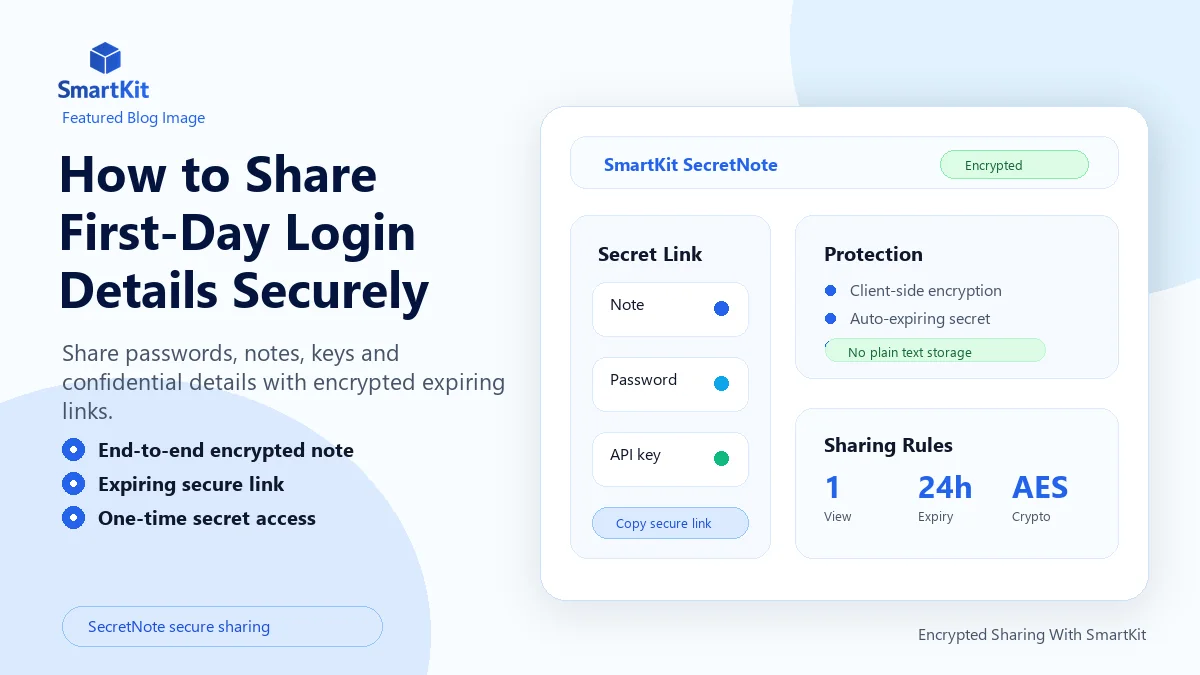 How to Share First-Day Login Details Securely