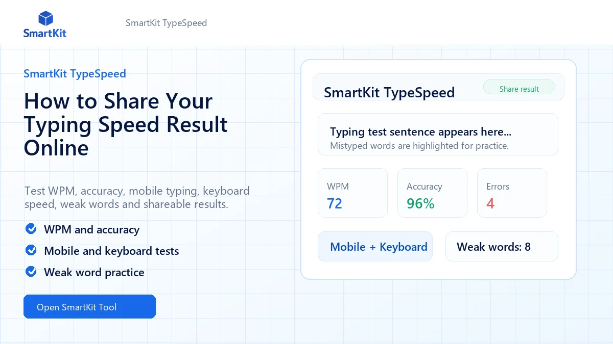 How to Share Your Typing Speed Result Online
