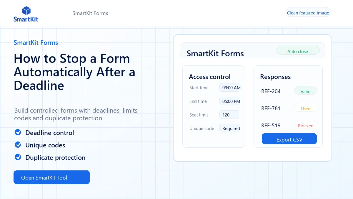 How to Stop a Form Automatically After a Deadline