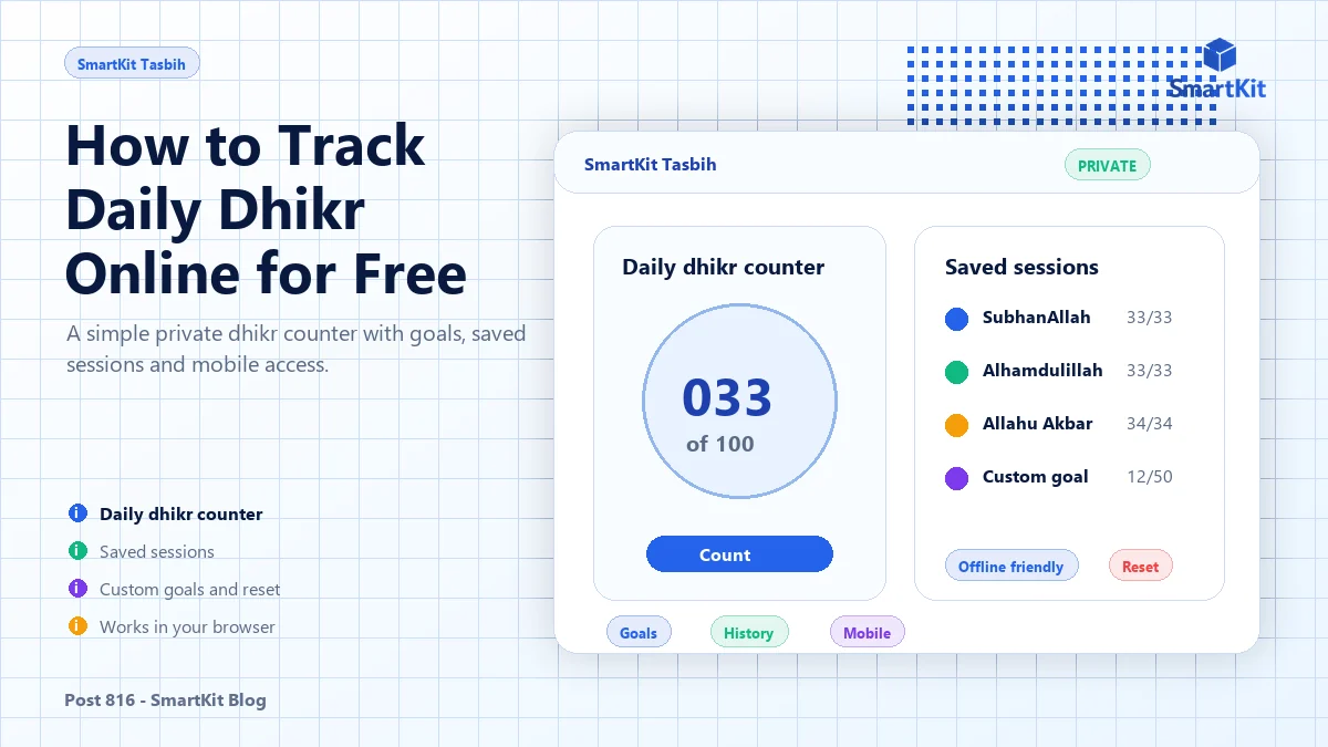 How to Track Daily Dhikr Online for Free