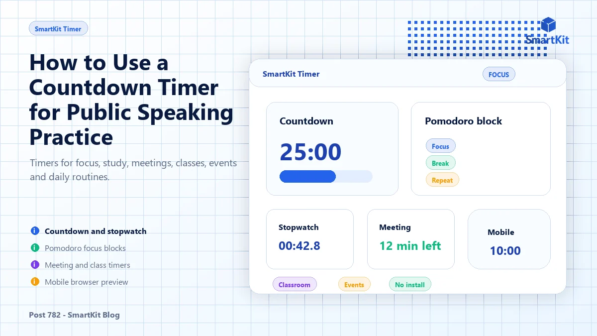 How to Use a Countdown Timer for Public Speaking Practice