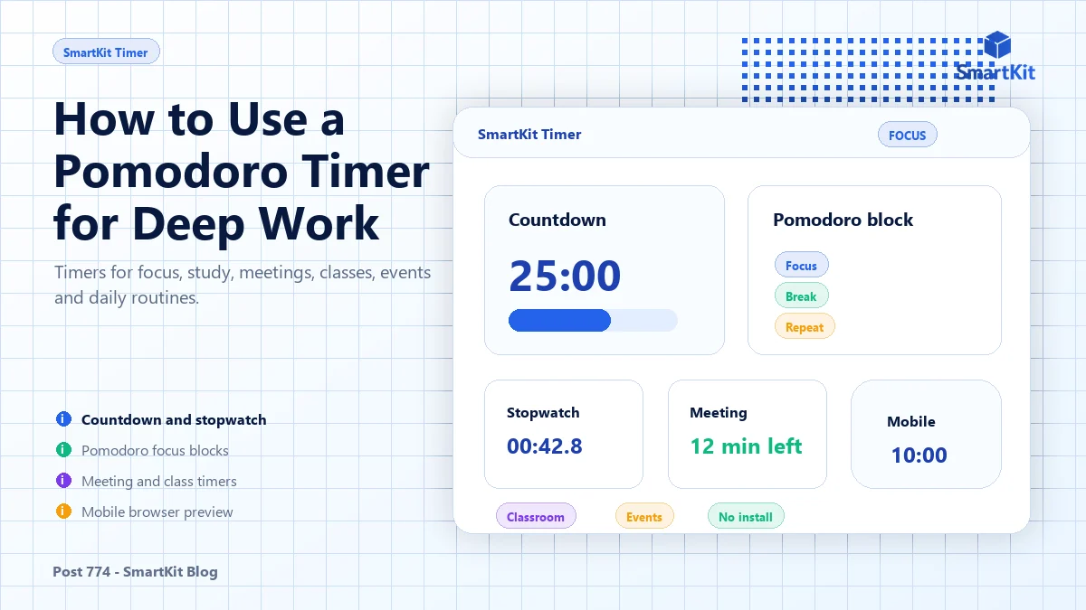 How to Use a Pomodoro Timer for Deep Work
