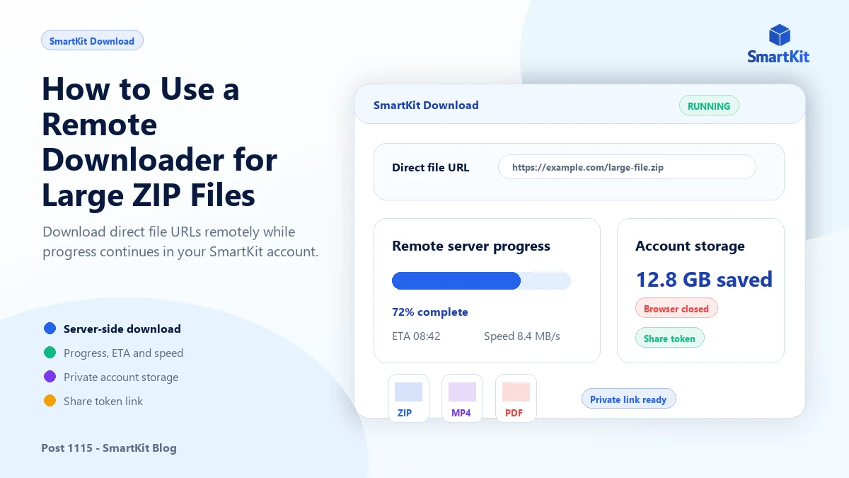 How to Use a Remote Downloader for Large ZIP Files