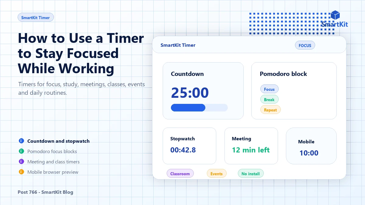 How to Use a Timer to Stay Focused While Working