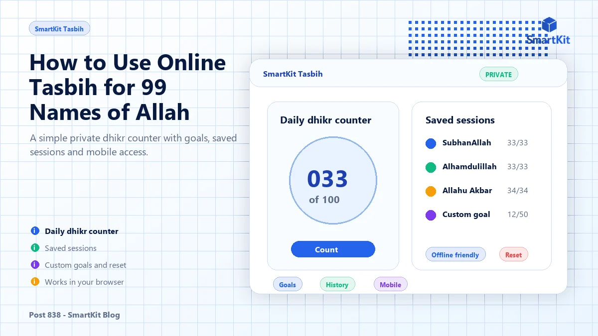 How to Use Online Tasbih for 99 Names of Allah