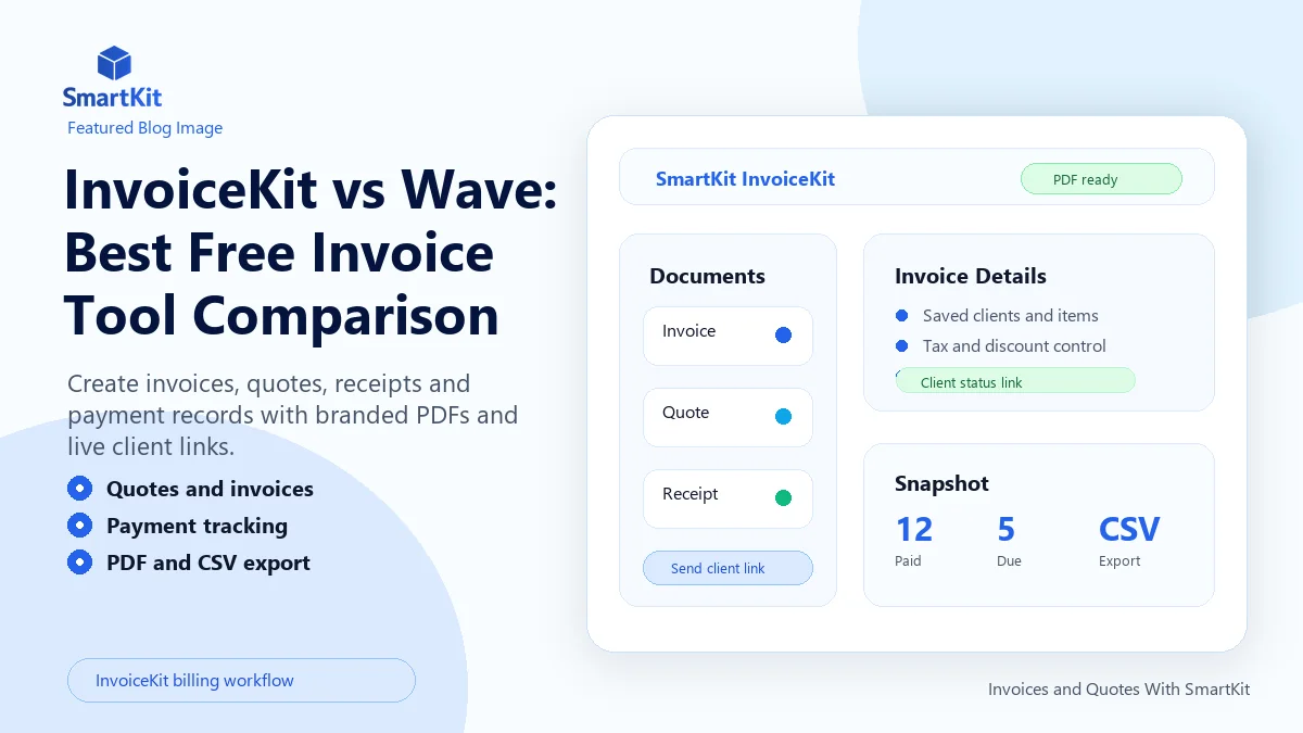 InvoiceKit vs Wave: Best Free Invoice Tool Comparison
