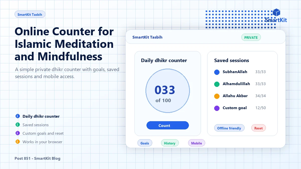 Online Counter for Islamic Meditation and Mindfulness
