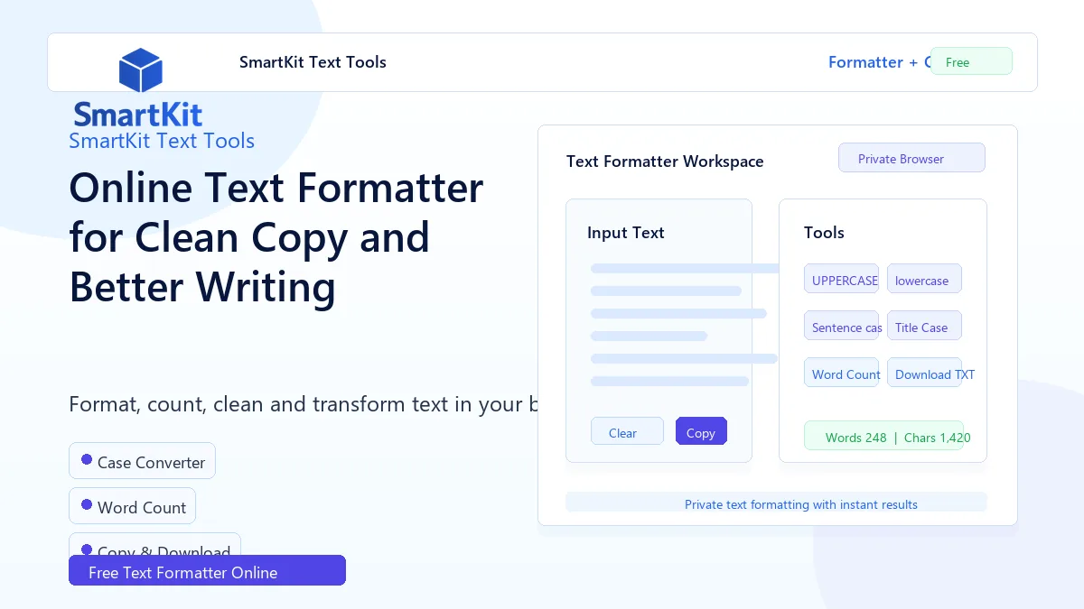 Online Text Formatter for Clean Copy and Better Writing