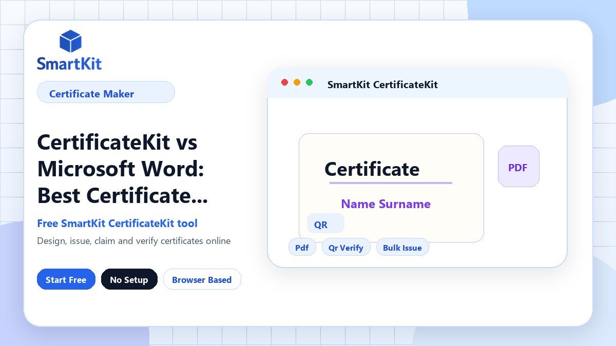 CertificateKit vs Microsoft Word: Best Certificate Generator