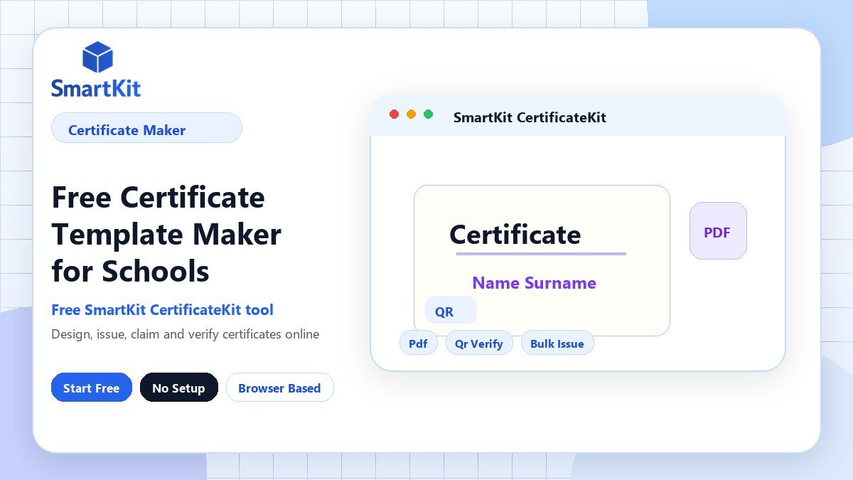 Free Certificate Template Maker for Schools