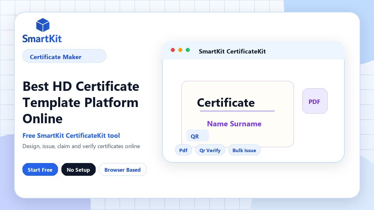 Best HD Certificate Template Platform Online