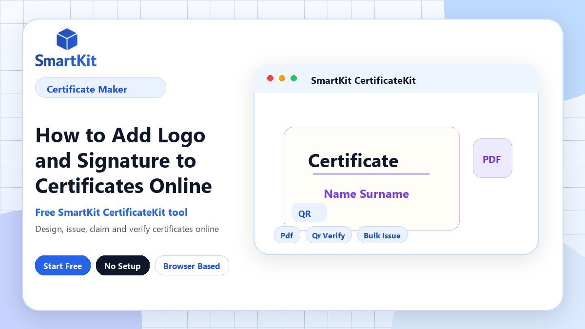 How to Add Logo and Signature to Certificates Online