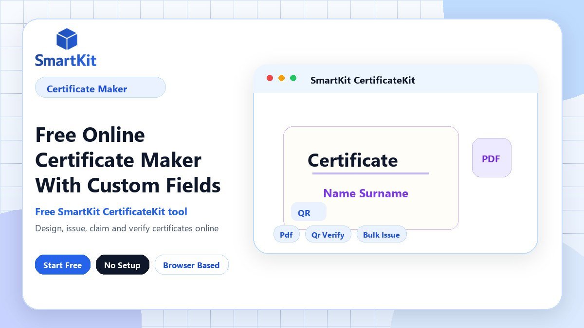 Free Online Certificate Maker With Custom Fields