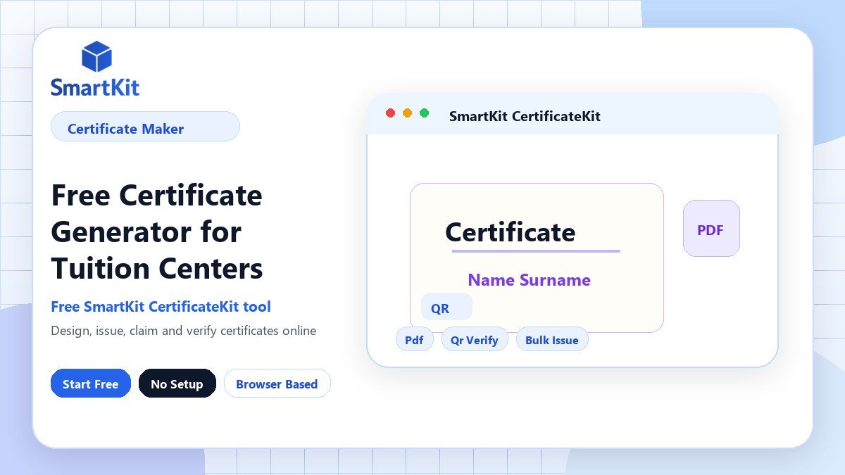 Free Certificate Generator for Tuition Centers