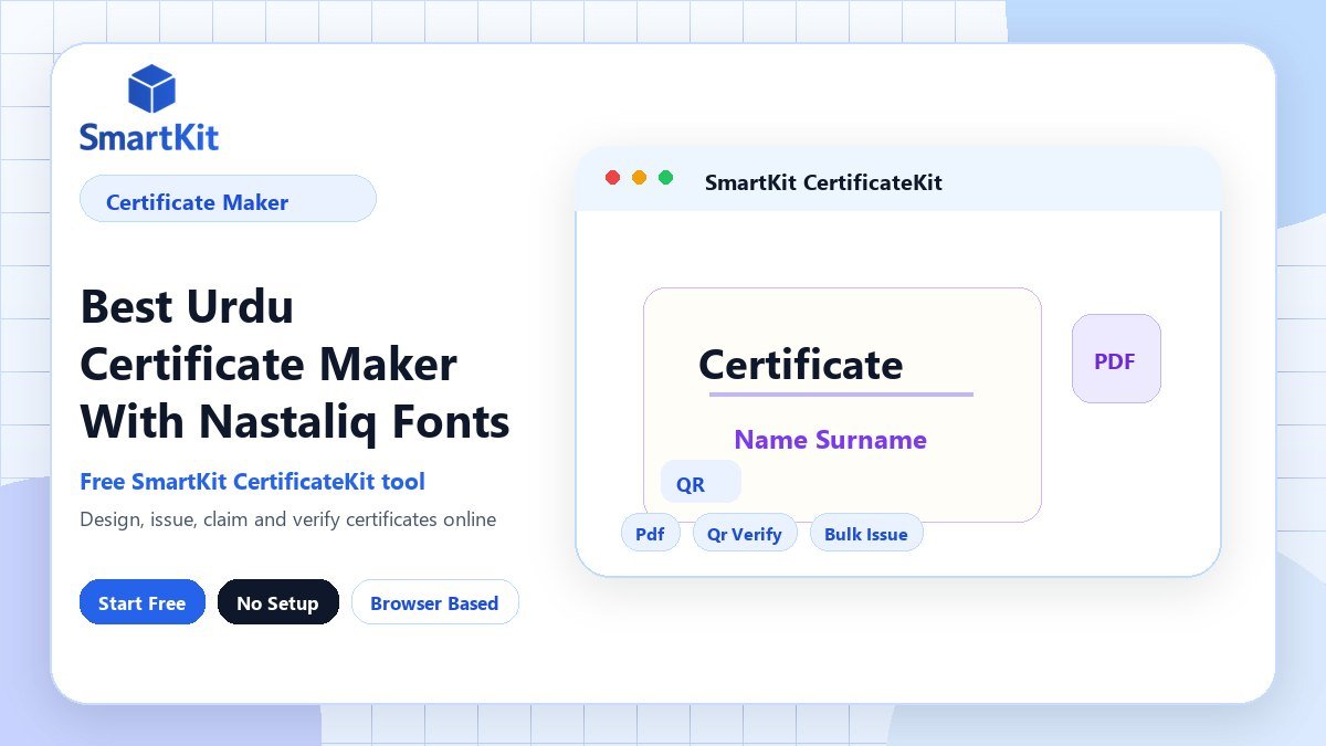 Best Urdu Certificate Maker With Nastaliq Fonts
