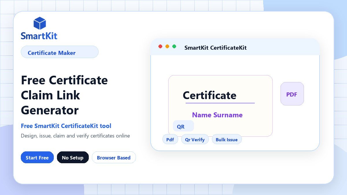 Free Certificate Claim Link Generator